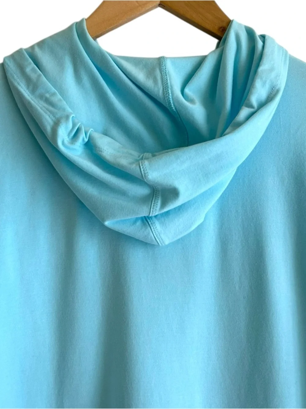 Coolibar Cabana Long Zip Front Hoodie Teal UPF 50+ Sun Protection Top Swim Cover - Picture 11 of 16